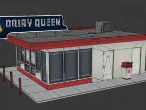 dairy queen restaurant 3D मॉडल