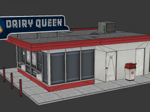 dairy queen restaurant 3D Model