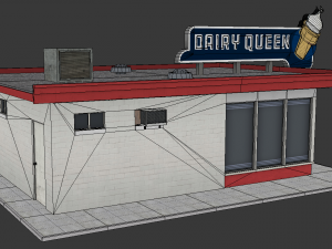 dairy queen restaurant 3D मॉडल