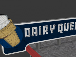 dairy queen restaurant 3D मॉडल