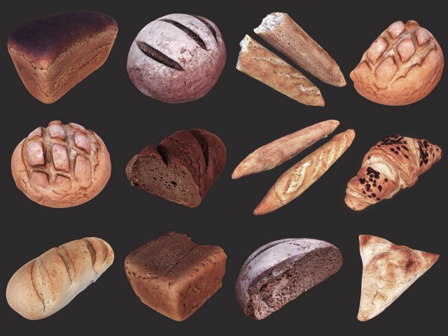 bakery pack 3D Модель .c4d .max .obj .3ds .fbx .stl .blend 