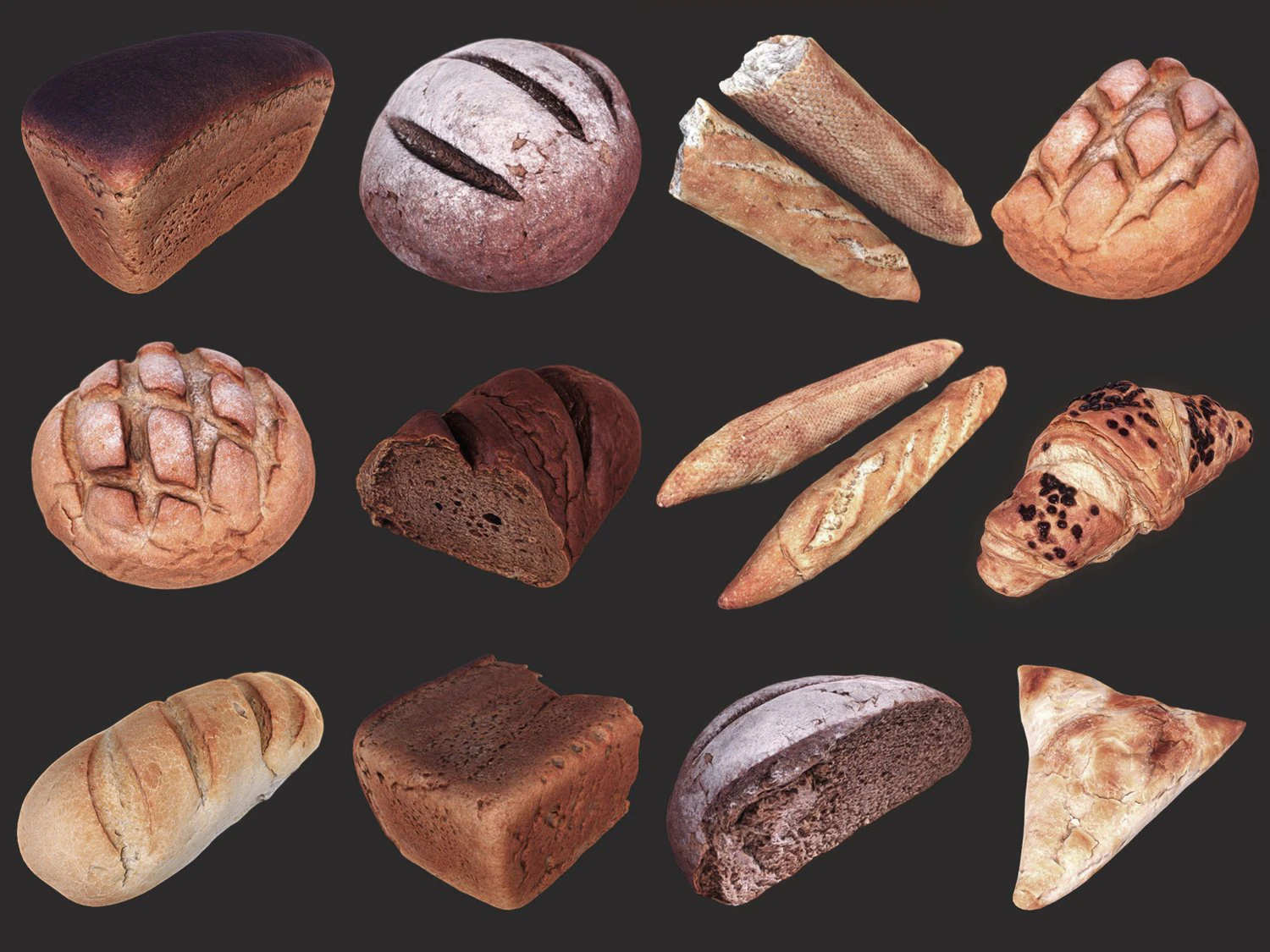bakery pack 3D Model .c4d .max .obj .3ds .fbx .stl .blend