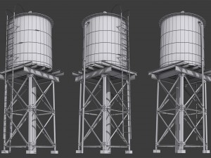 new york water tank Model 3D