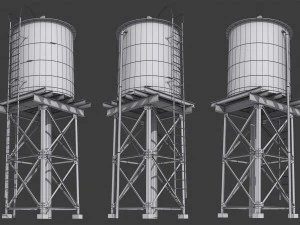new york water tank 3D Model