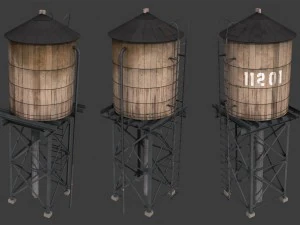 new york water tank 3D Model