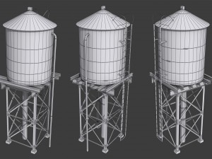 new york water tank Model 3D
