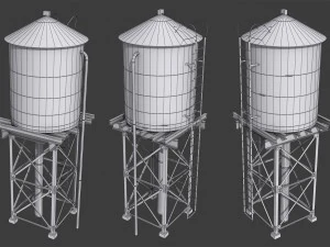 new york water tank 3D Model