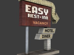 motel sign 2 3Dモデル