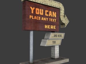 motel sign 2 Modèle 3D