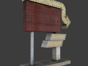 motel sign 2 Modèle 3D