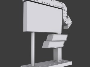 motel sign 2 Modèle 3D