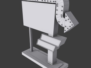 motel sign 2 Modèle 3D