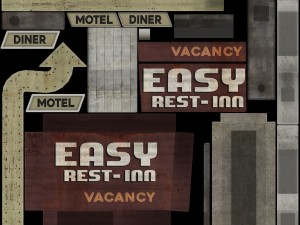 motel sign 2 Modèle 3D