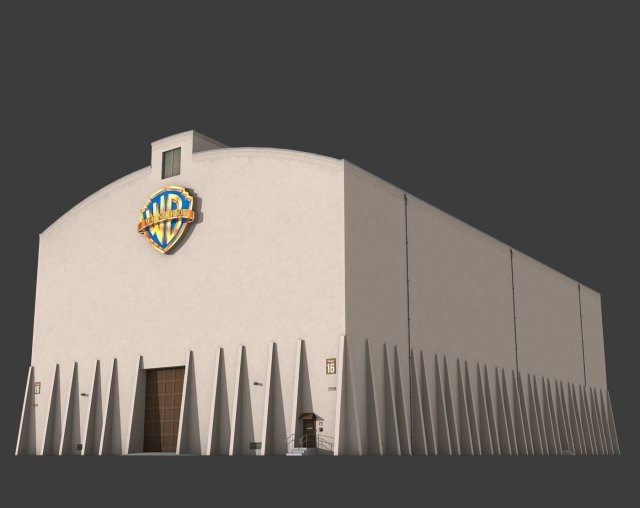warner brothers sound stage building 3D Model .c4d .max .obj .3ds .fbx .stl .blend 