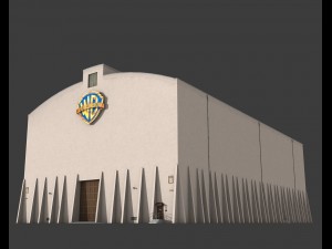 warner brothers sound stage building 3D Model