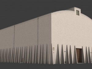 warner brothers sound stage building 3D Model