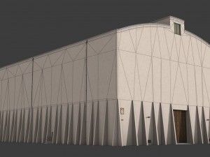 warner brothers sound stage building 3D Model