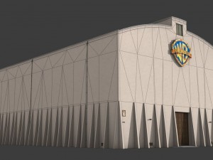 warner brothers sound stage building 3D Model
