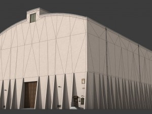 warner brothers sound stage building 3D Model