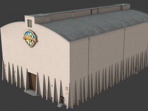 warner brothers sound stage building 3D Model