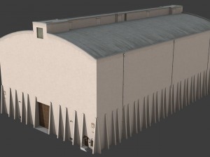 warner brothers sound stage building 3D Model