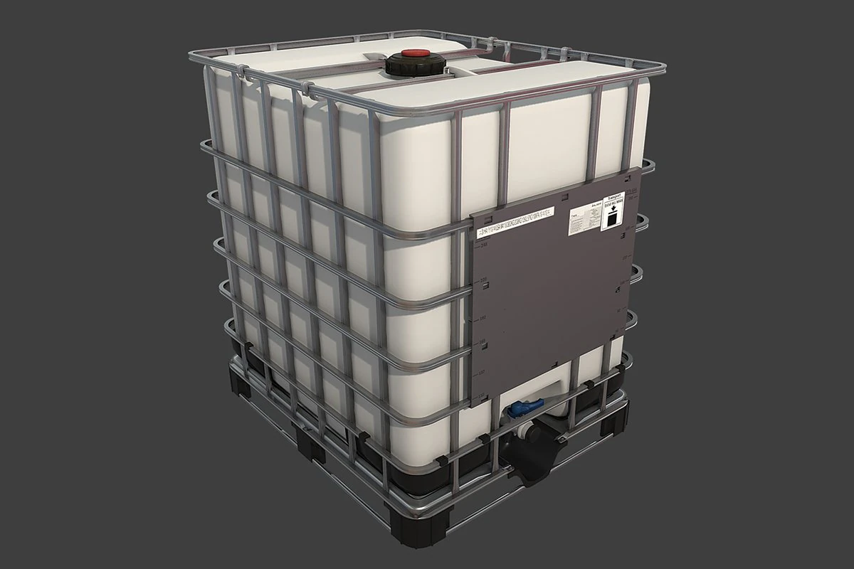 intermediate bulk container 3D Model .c4d .max .obj .3ds .fbx .stl .blend 