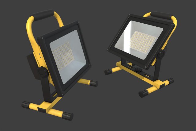 led work light Model 3D .c4d .max .obj .3ds .fbx .stl .blend 