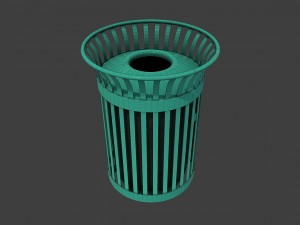 new york trash can 3D Model