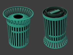 new york trash can 3D Model