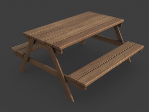 picnic table 3Dモデル