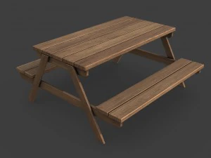 Picknicktisch 3D Modell