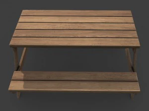 picnic table 3D Model