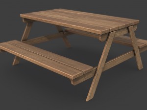 picnic table Modèle 3D