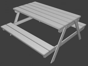 picnic table 3D Model