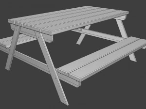 picnic table 3D Model