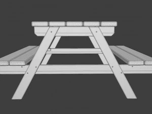 picnic table 3D Model