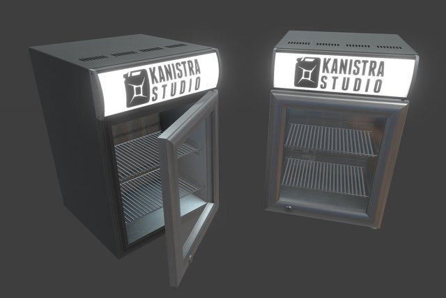 small fridge Modelo 3D .c4d .max .obj .3ds .fbx .stl .blend 