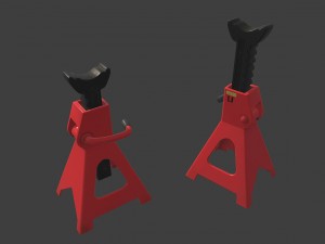 steel jack stand 3D 模型