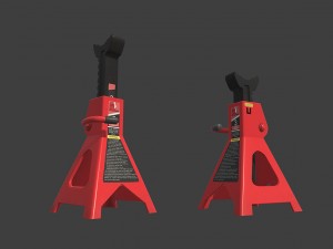 steel jack stand 3D 模型