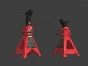 steel jack stand 3D 模型