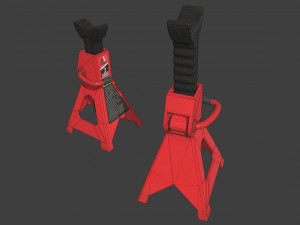 steel jack stand 3D 模型