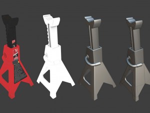 steel jack stand 3D 模型