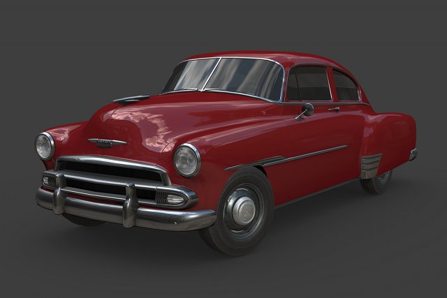 chevrolet fleetline 1951 Model 3D .c4d .max .obj .3ds .fbx .stl .blend