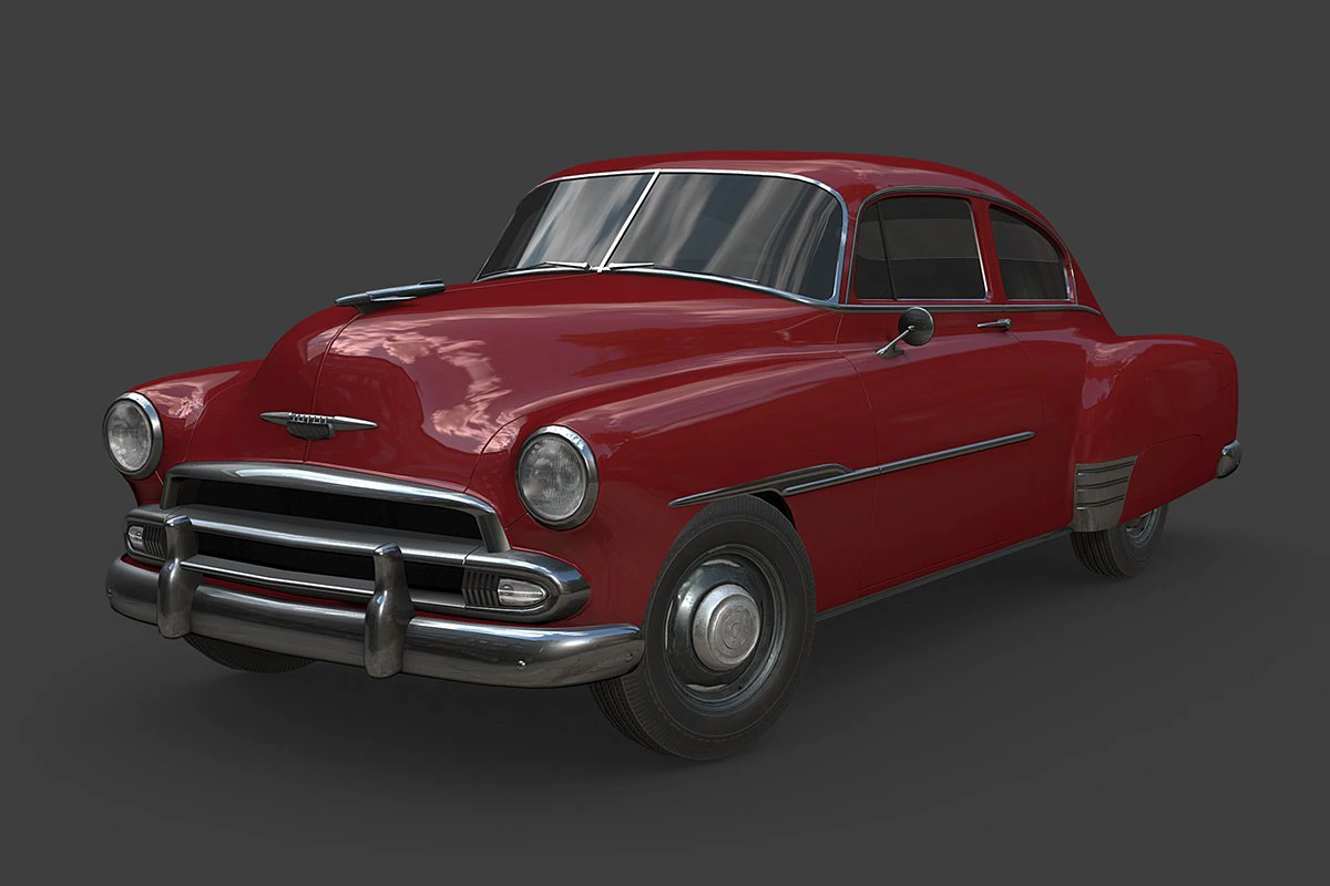 chevrolet fleetline 1951 3D Model .c4d .max .obj .3ds .fbx .stl .blend 