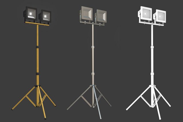 led work light stand 3D in 3DExport