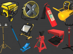 autoservice props pack vol 2 3Dモデル