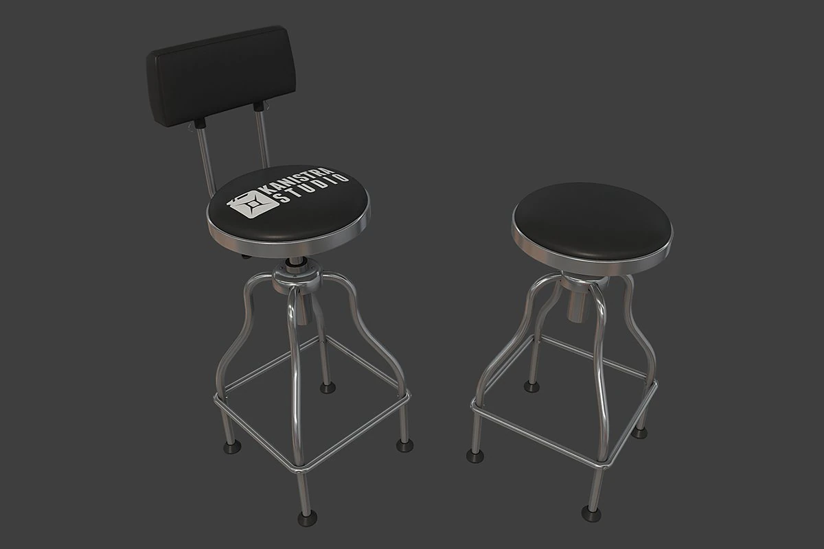 garage bar stool 3D Model .c4d .max .obj .3ds .fbx .stl .blend 