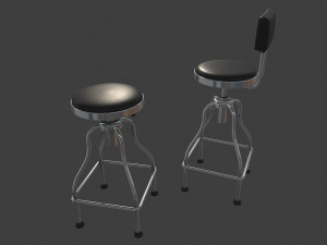 garage bar stool 3D 모델