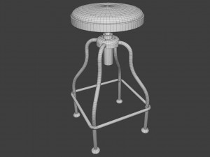 garage bar stool 3D 모델