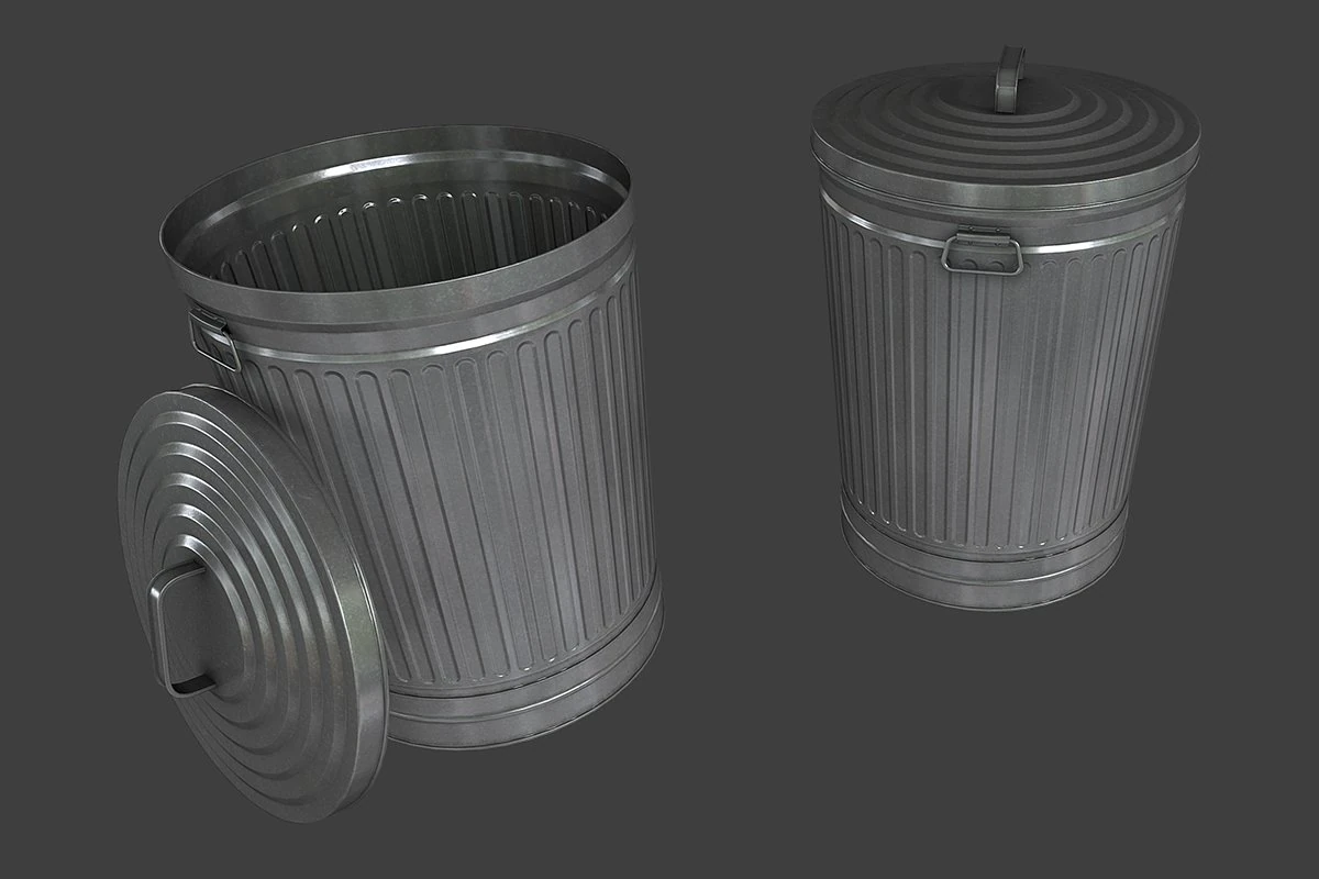 trash can 3D Model .c4d .max .obj .3ds .fbx .stl .blend 